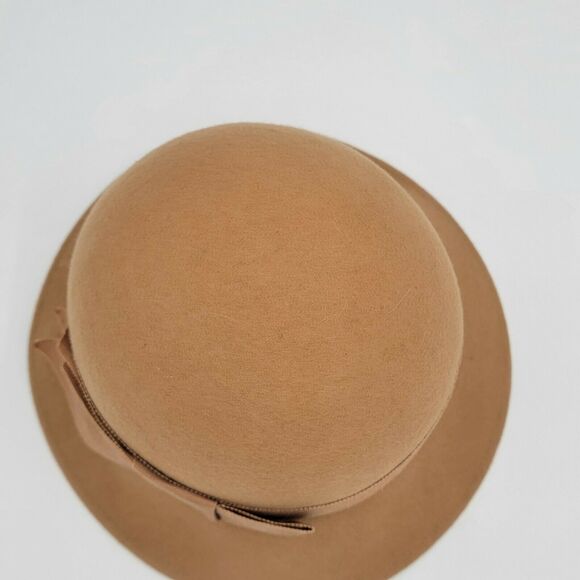 Compliments by Frank Olive Beige 100% Wool Tally Ho Dome Hat 